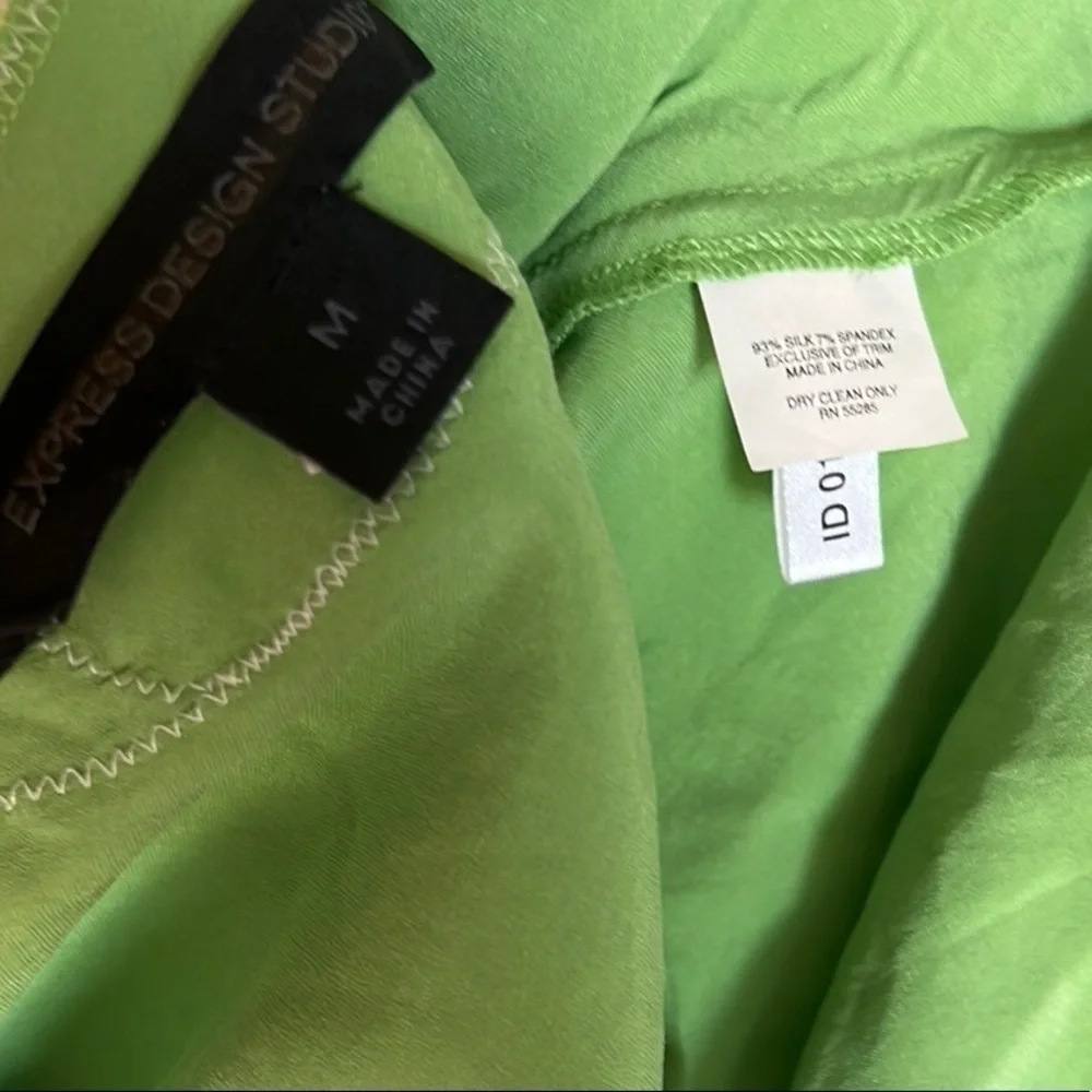 Express Y2K Silk Garden Mini Slip Dress
